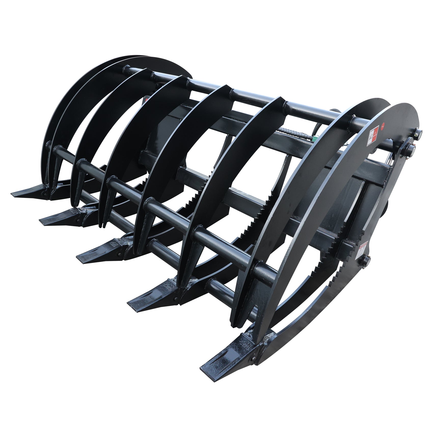 72'' Skid Steer Extreme Grapple Rake, Skid Steer Root Rake Grapple Attachment, Quick Attach Mount