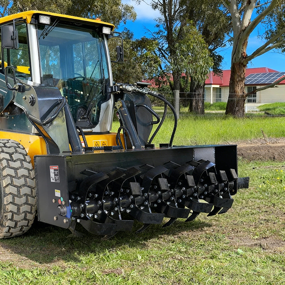 72" Skid Steer Heavy-Duty Rotary Tiller,Gardening Rototiller Attachments