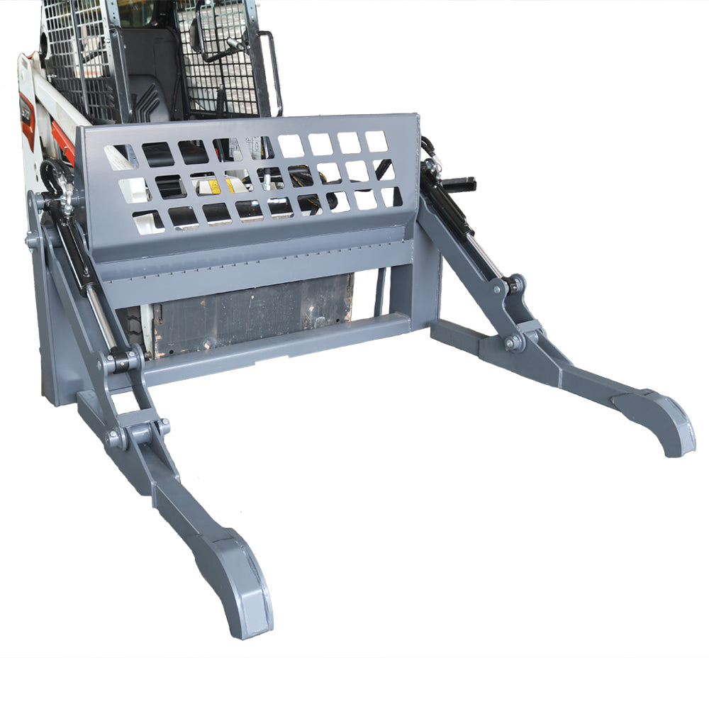Heavy Duty Skid Steer Two-Cylinder Pipe Pallet Fork Grapple