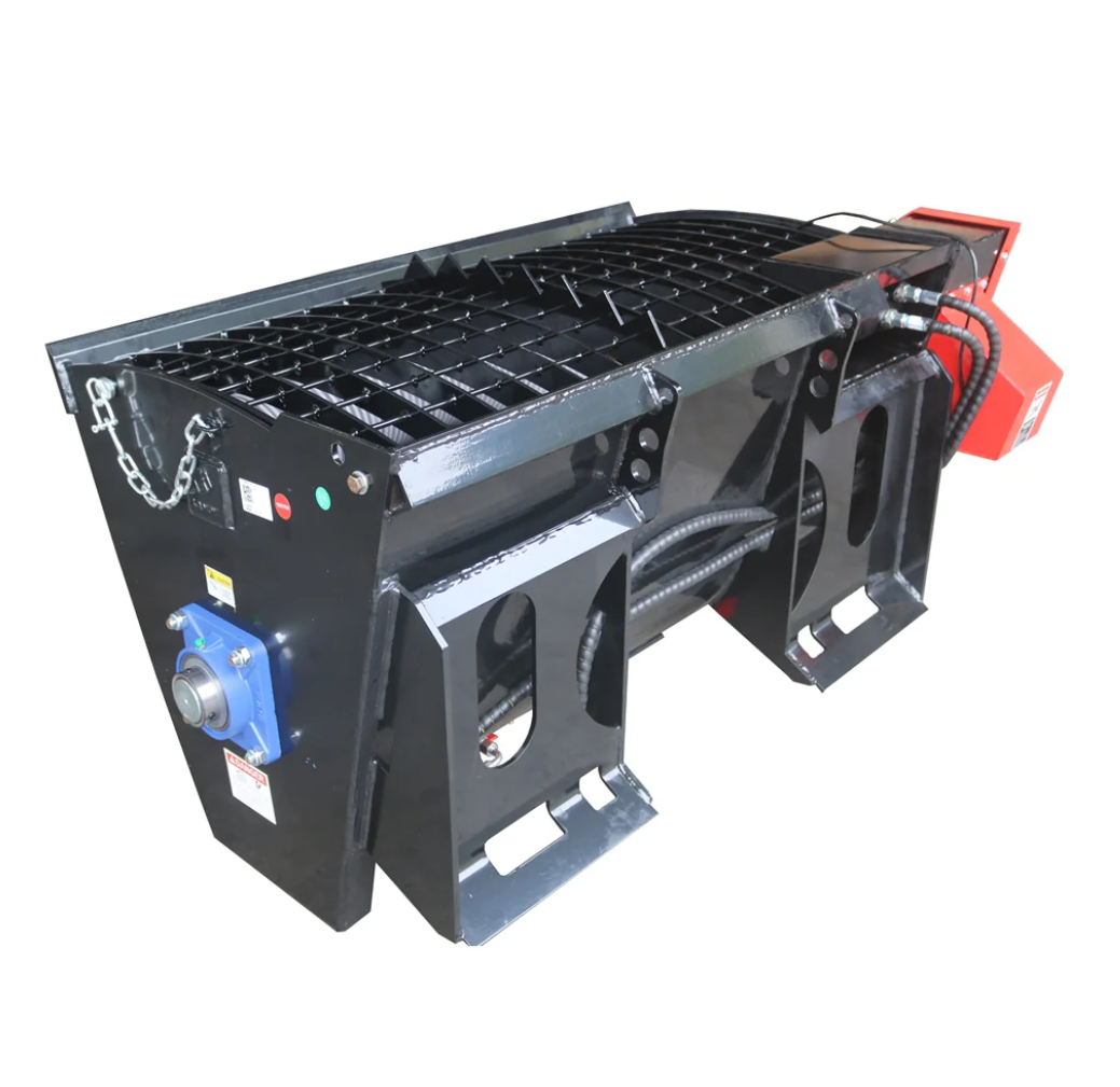 330Lt Volume Skid Steer Concrete Mixer Bucket Attachment, Universal Quick tach Mount Plate