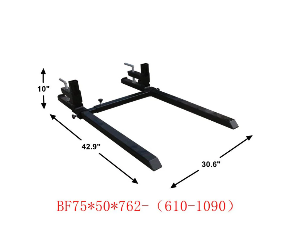 Landy Attachments 1500lb Capacity Clamp on Pallet Forks for Tractor Skid Steer Loader