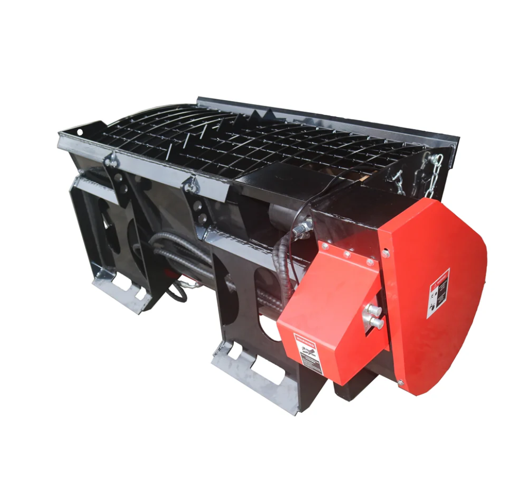 330Lt Volume Skid Steer Concrete Mixer Bucket Attachment, Universal Quick tach Mount Plate
