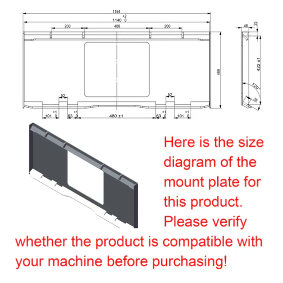 Skid Steer Rotary Rock Picker Attachment 30" Diameter Drum Model, 55" Barrel Depth, Universal Mount