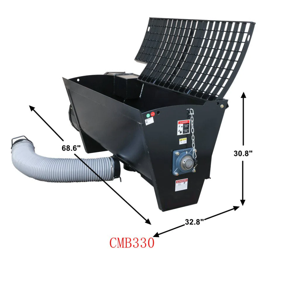 330Lt Volume Skid Steer Concrete Mixer Bucket Attachment, Universal Quick tach Mount Plate