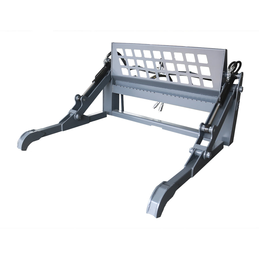 Heavy Duty Skid Steer Two-Cylinder Pipe Pallet Fork Grapple