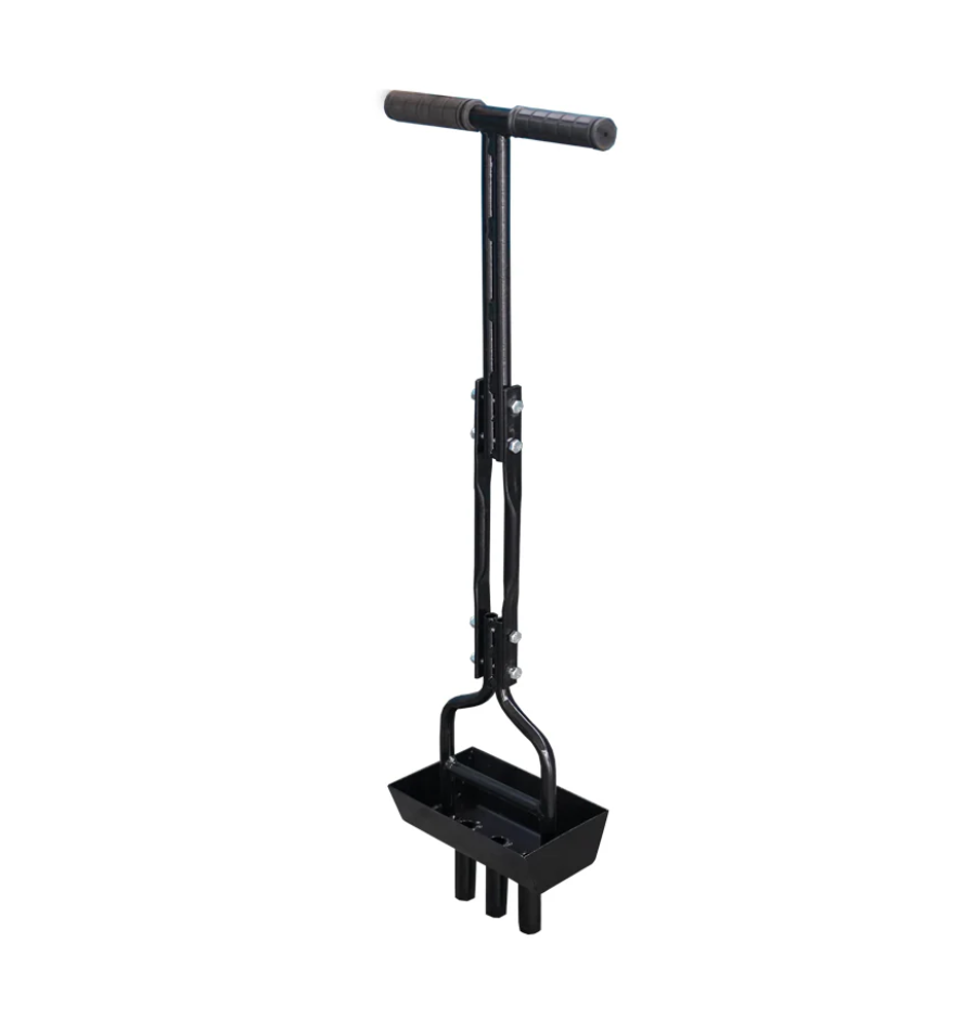 Landy Attachments Manual Lawn Aerator with Tray & 3 Hollow Slots Manual Soil Corer Collector Lawn