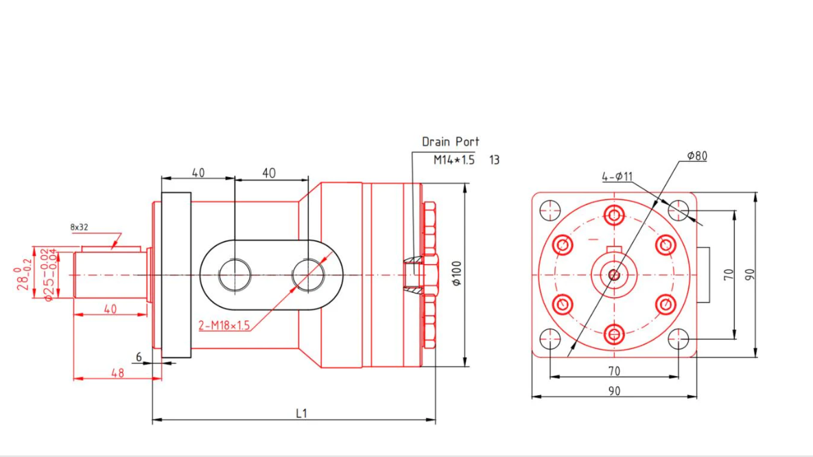 Hydraulic Motor for Angle Broom Sweeper