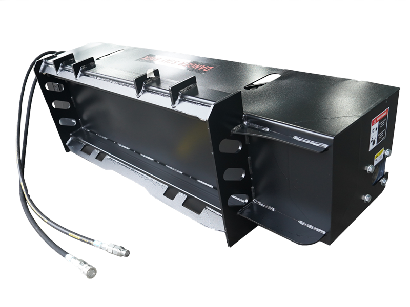 72" Skid Steer Light Duty Hydraulic Rototiller，Rotary Tiller Attachments, Fits Universal Skid Steer Quick Attach