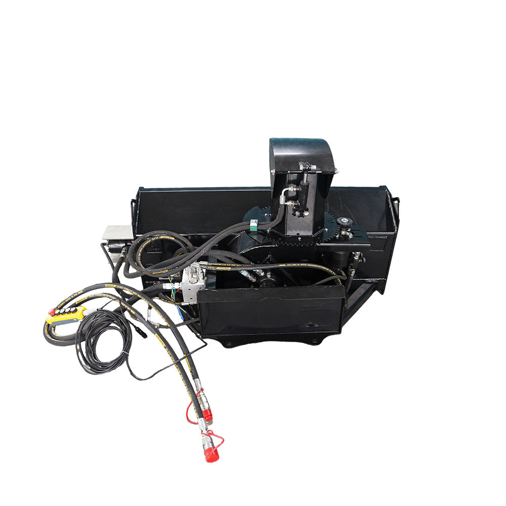 72" Skid Steer Hydraulic Mounted Snow Blower Direct Drive Hydraulic Auger Snow Blower for Snow Removal and Debris Clearing