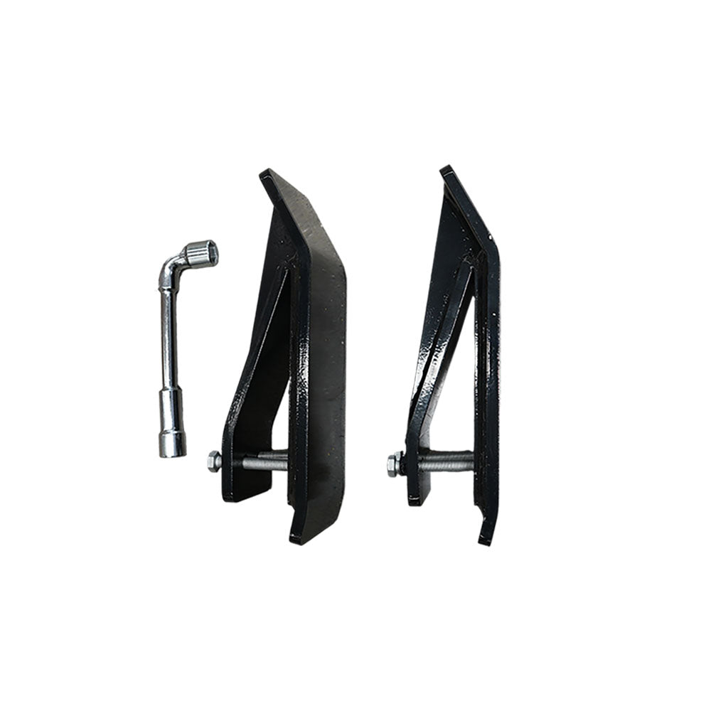 Tractor Bucket Protector, 2pcs Edge Protector, 11" Long Turf Tamer Skid Protector, Heavy Duty Steel Bucket for Removal, Spreading Gravel, L-shaped Socket Wrench