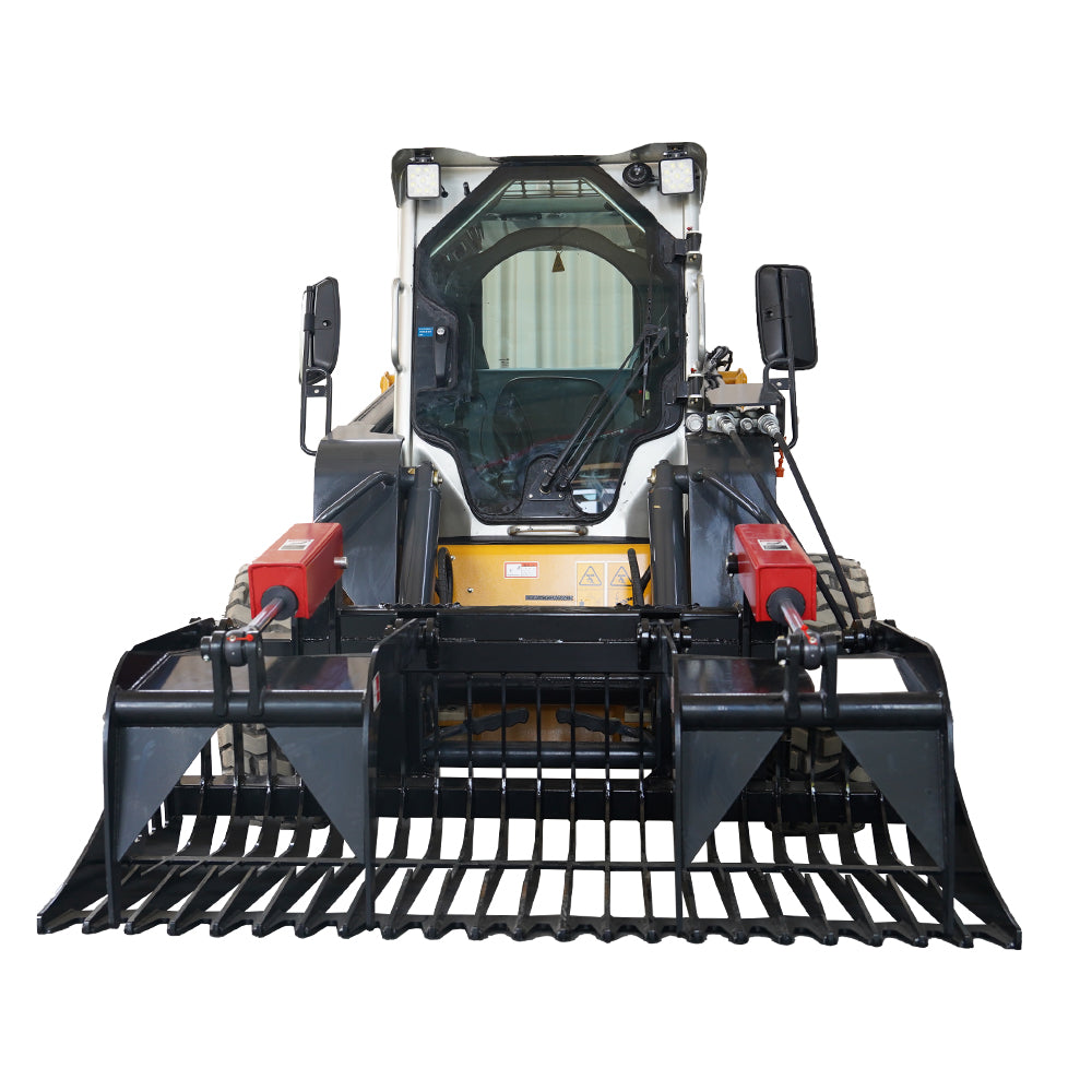 72" Rock Grapple Bucket for Skid Steer Attachment Quick Attach
