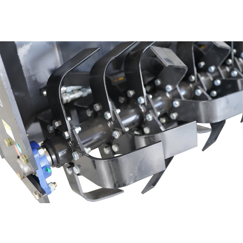 72" Skid Steer Heavy-Duty Rotary Tiller,Gardening Rototiller Attachments