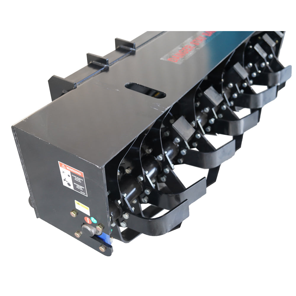 72" Skid Steer Heavy-Duty Rotary Tiller,Gardening Rototiller Attachments