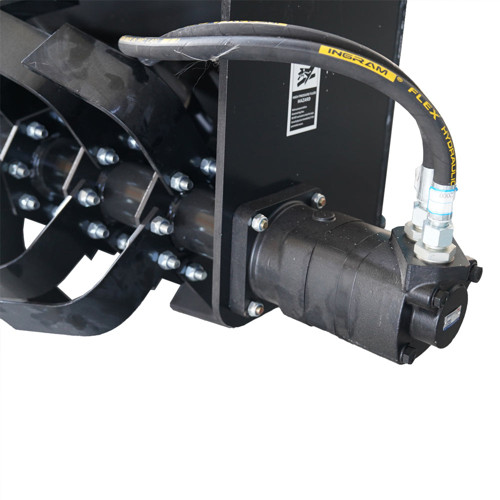 72" Skid Steer Heavy-Duty Rotary Tiller,Gardening Rototiller Attachments