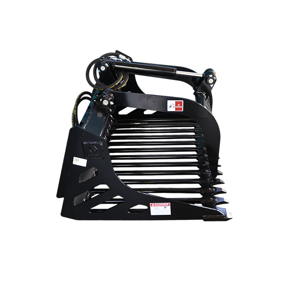 44'' Compact Wheel Loader Grade Skeleton Rock Grapple Rake