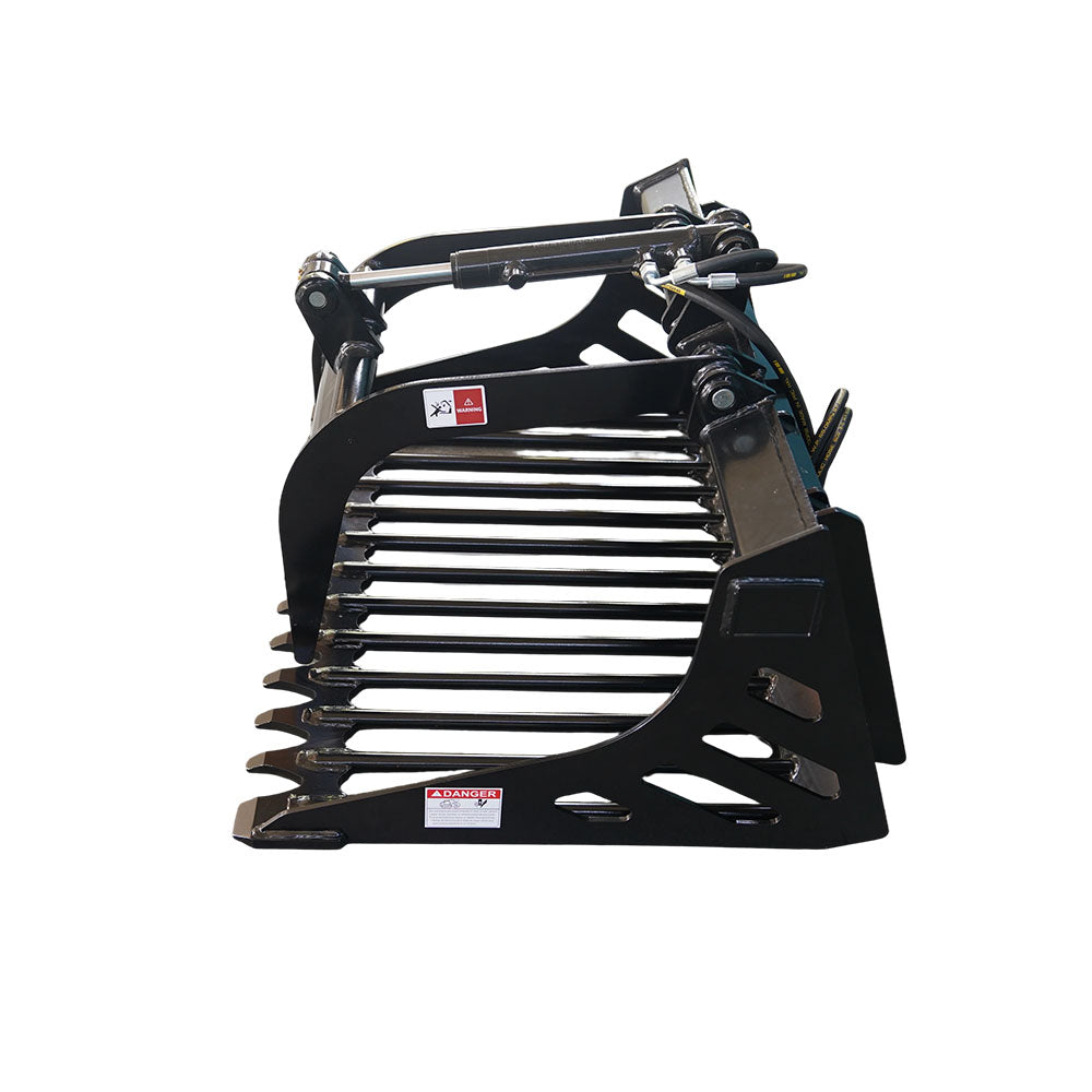 44'' Compact Wheel Loader Grade Skeleton Rock Grapple Rake