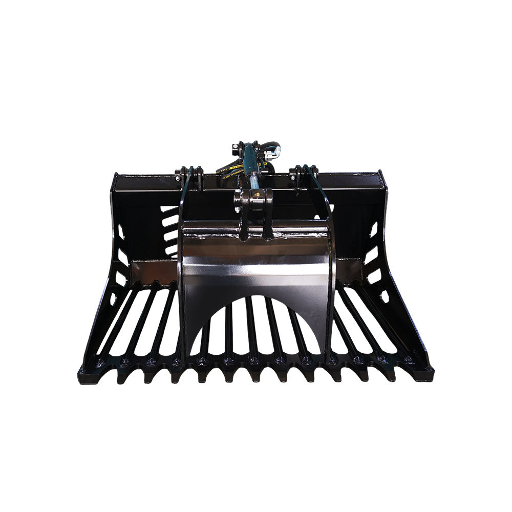 44'' Compact Wheel Loader Grade Skeleton Rock Grapple Rake