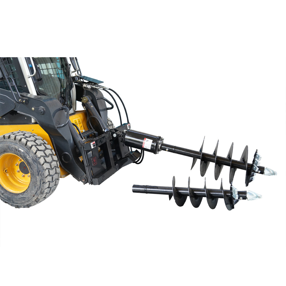 Skid Steer Post Hole Drive Attachment, 12” and 18" Diameter Auger, 46” Drilling Depth, Standard Flow