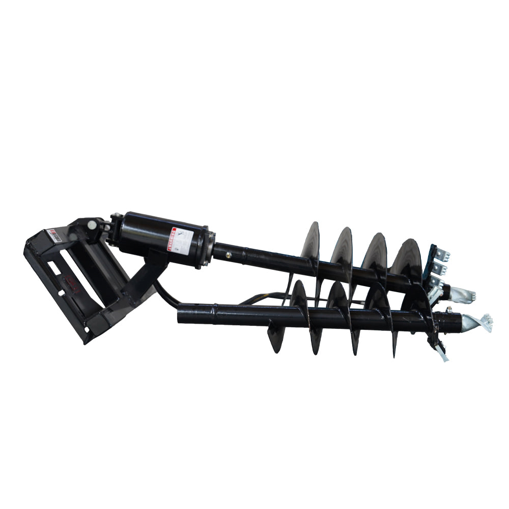 Skid Steer Post Hole Drive Attachment, 12” and 18" Diameter Auger, 46” Drilling Depth, Standard Flow