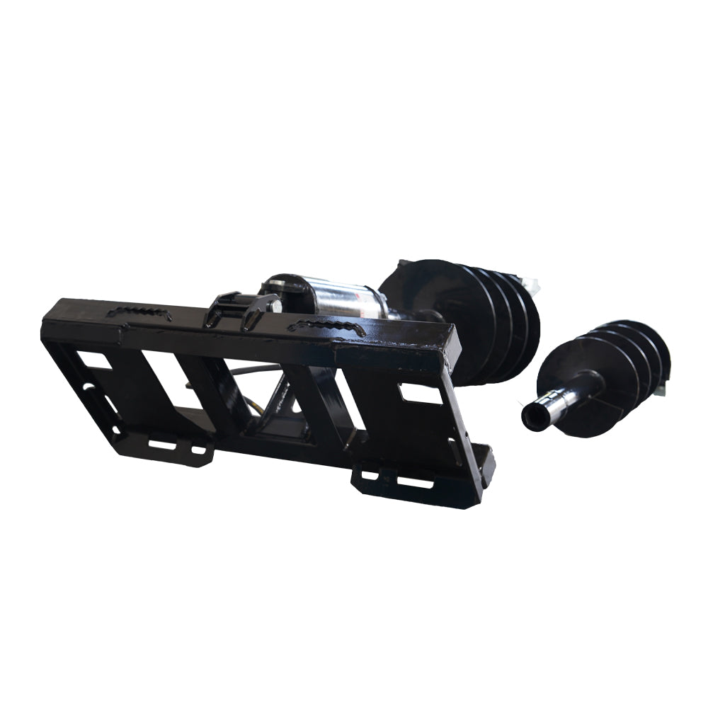 Skid Steer Post Hole Drive Attachment, 12” and 18" Diameter Auger, 46” Drilling Depth, Standard Flow