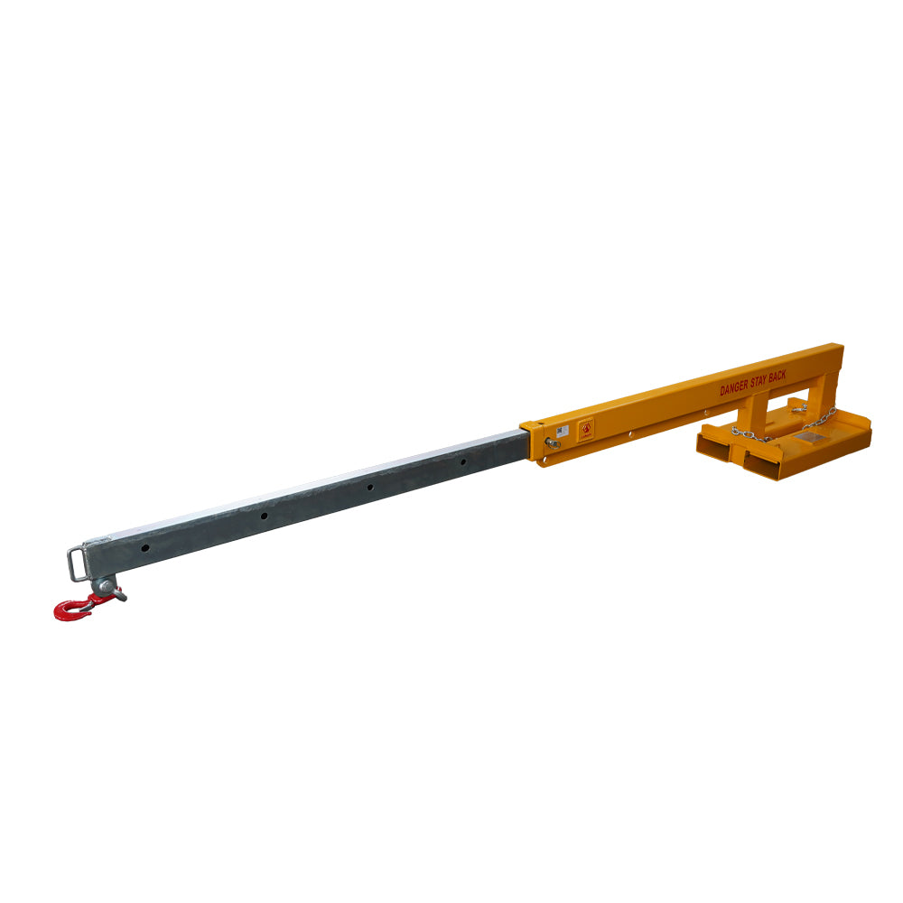 Forklift Long Mobile Crane Lifting Hoist Jib Boom 5500lb Capacity