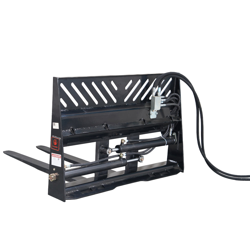 2000kg Load Capacity Skid Steer Hydraulic Positioning Pallet Forks