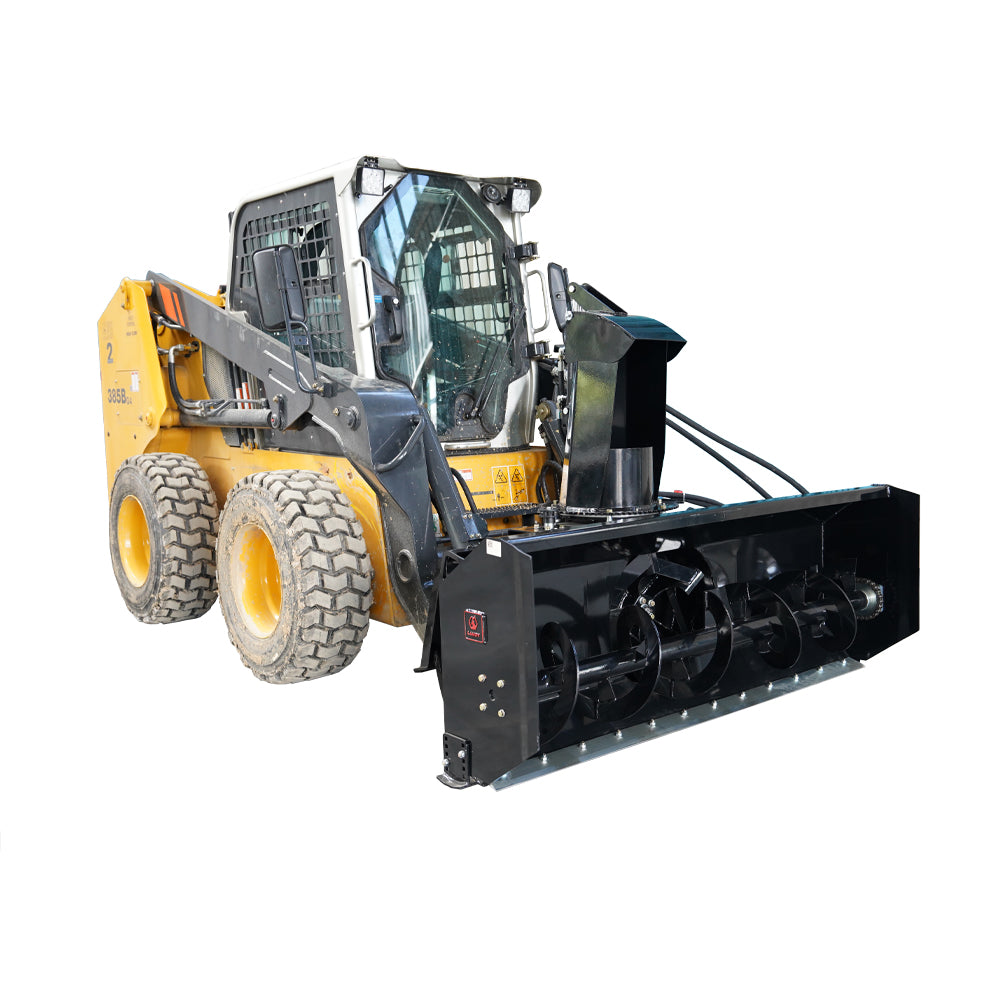 72" Skid Steer Hydraulic Mounted Snow Blower , Direct Drive Hydraulic Auger Snow Blower for Snow Removal and Debris Clearing