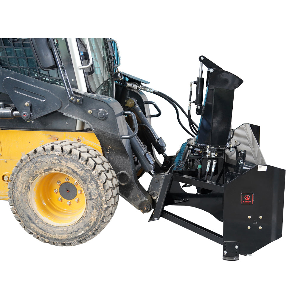 72" Skid Steer Hydraulic Mounted Snow Blower , Direct Drive Hydraulic Auger Snow Blower for Snow Removal and Debris Clearing