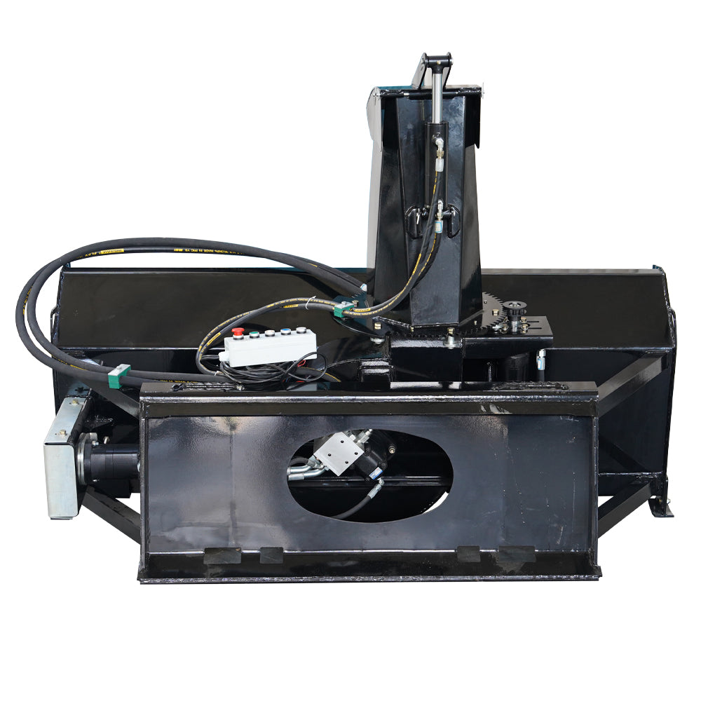 72" Skid Steer Hydraulic Mounted Snow Blower , Direct Drive Hydraulic Auger Snow Blower for Snow Removal and Debris Clearing