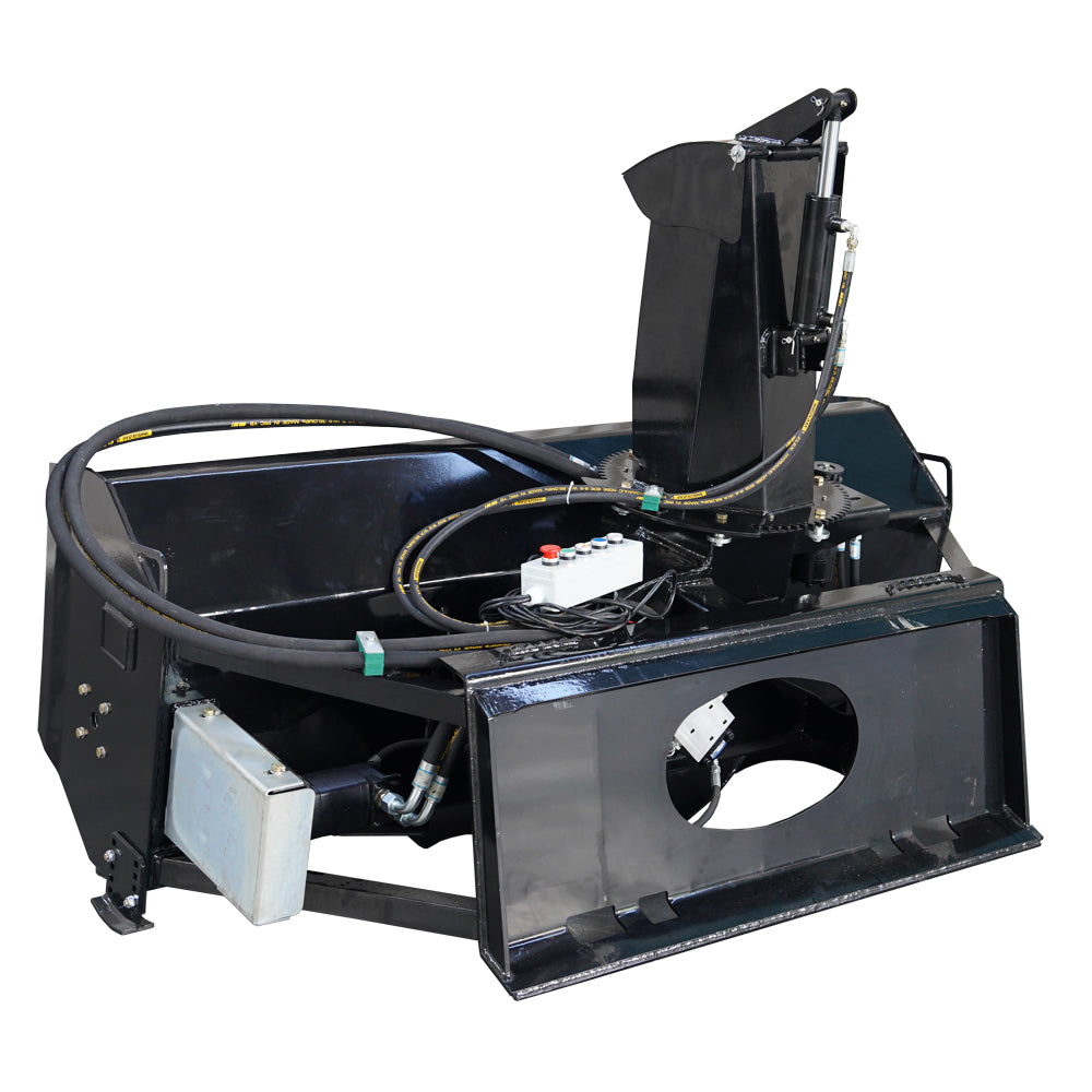 72" Skid Steer Hydraulic Mounted Snow Blower , Direct Drive Hydraulic Auger Snow Blower for Snow Removal and Debris Clearing