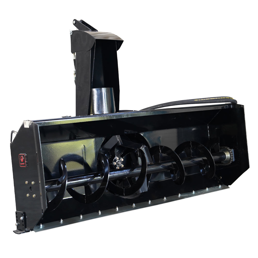72" Skid Steer Hydraulic Mounted Snow Blower , Direct Drive Hydraulic Auger Snow Blower for Snow Removal and Debris Clearing