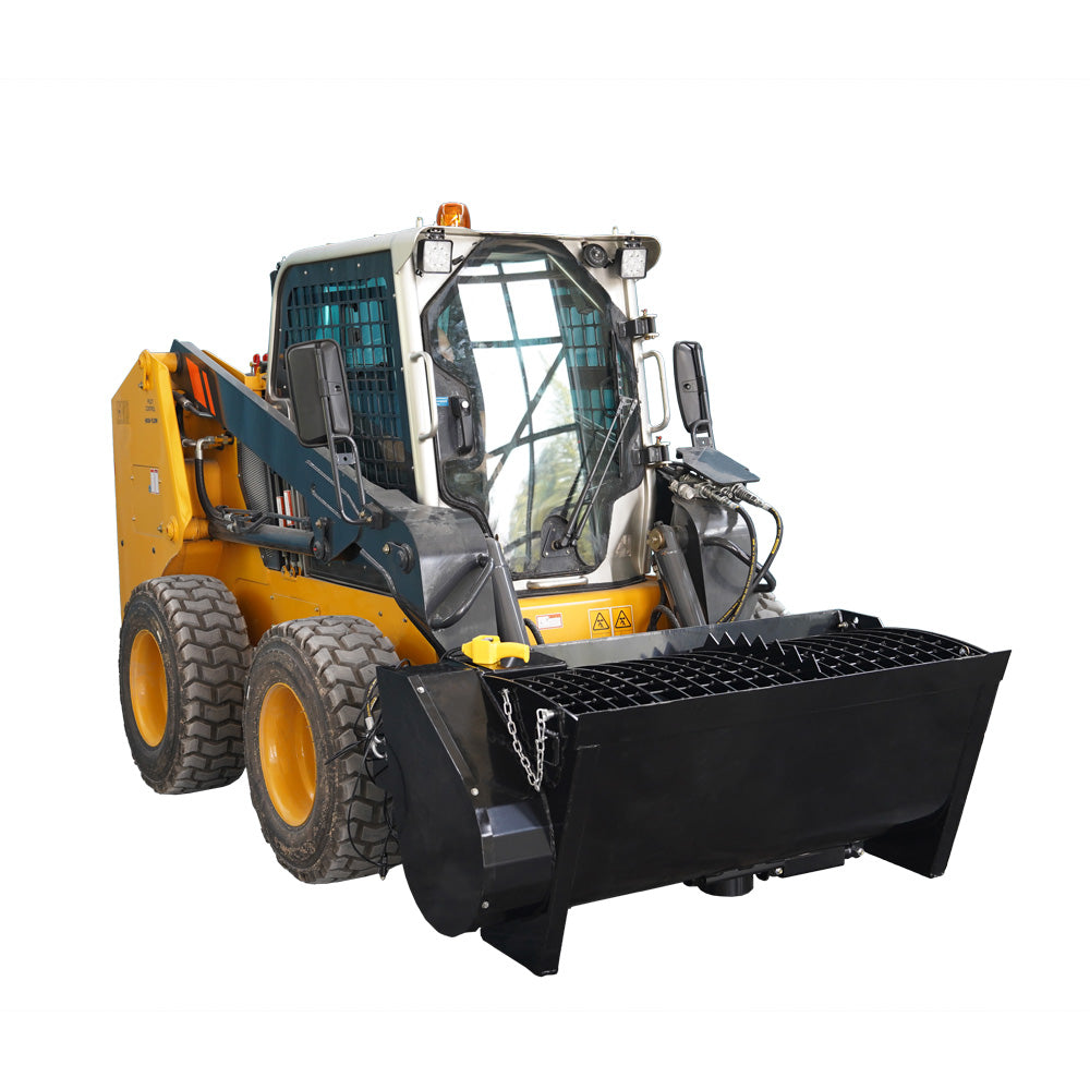 Skid Steer 280Lt Concrete Mixer Bucket Attachment, Universal Quick tach Mount Plate