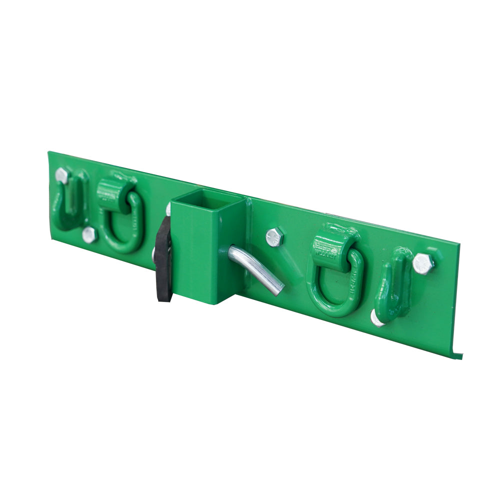 Tractor Bucket Grab Hooks Bolt 2" Hitch Receiver with Sound Dampening Mat