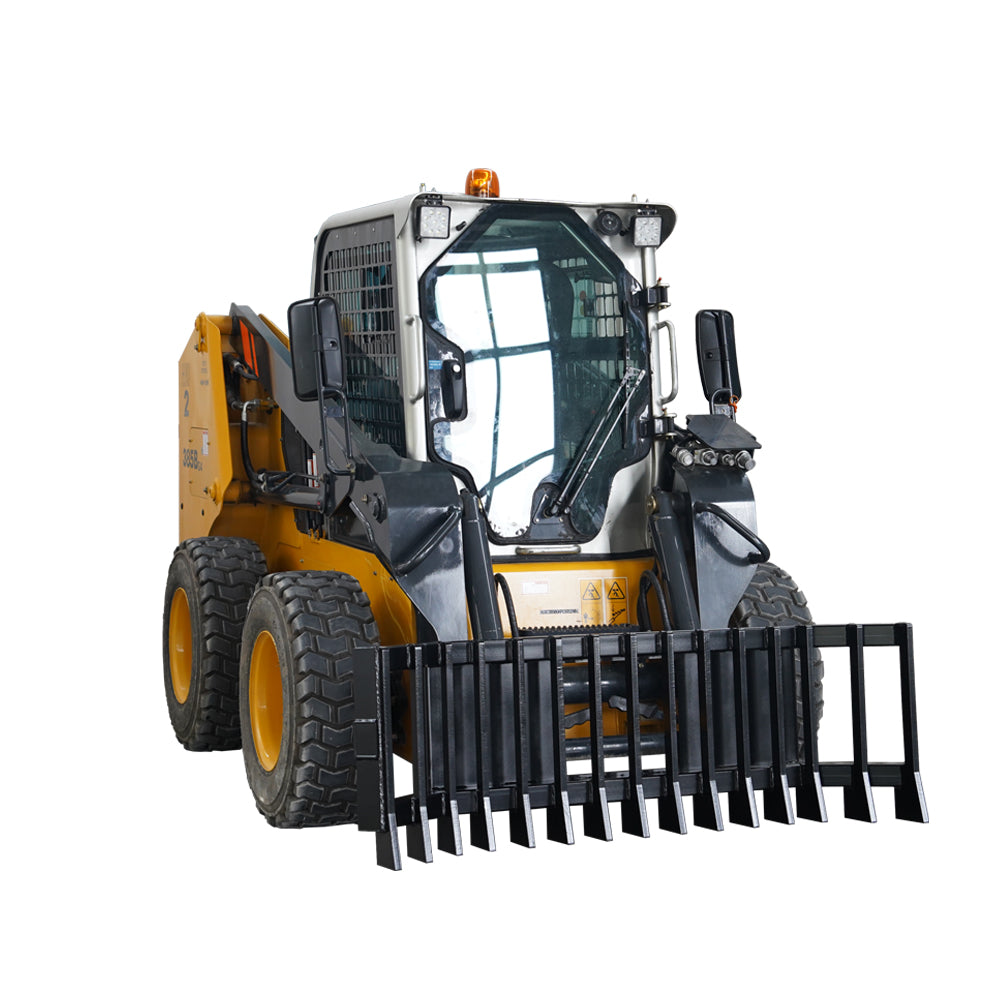 71" Heavy Duty Skid Steer Push Stick Rake Attachment