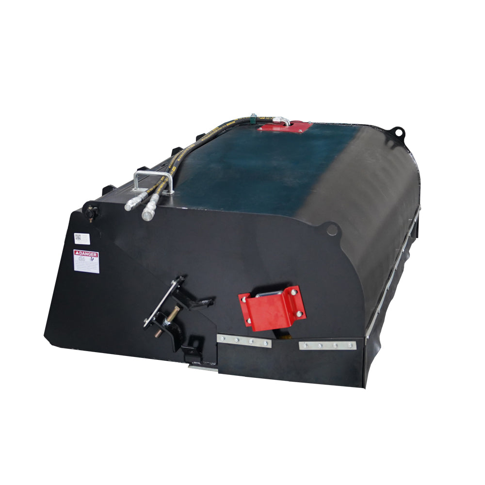 Skid Steer 72"  Pick up Box Broom Sweeper, Fits Universal Skid Steer Quick Attach
