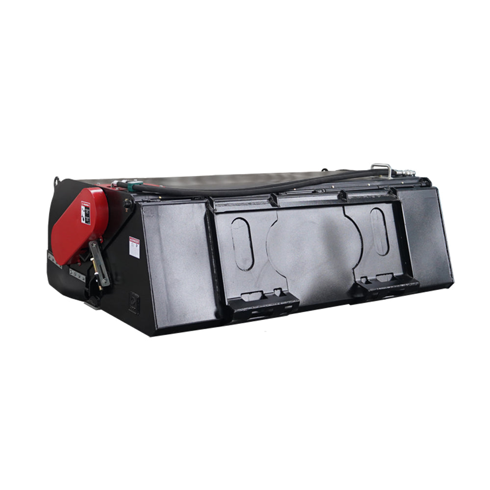 Skid Steer 72"  Pick up Box Broom Sweeper, Fits Universal Skid Steer Quick Attach