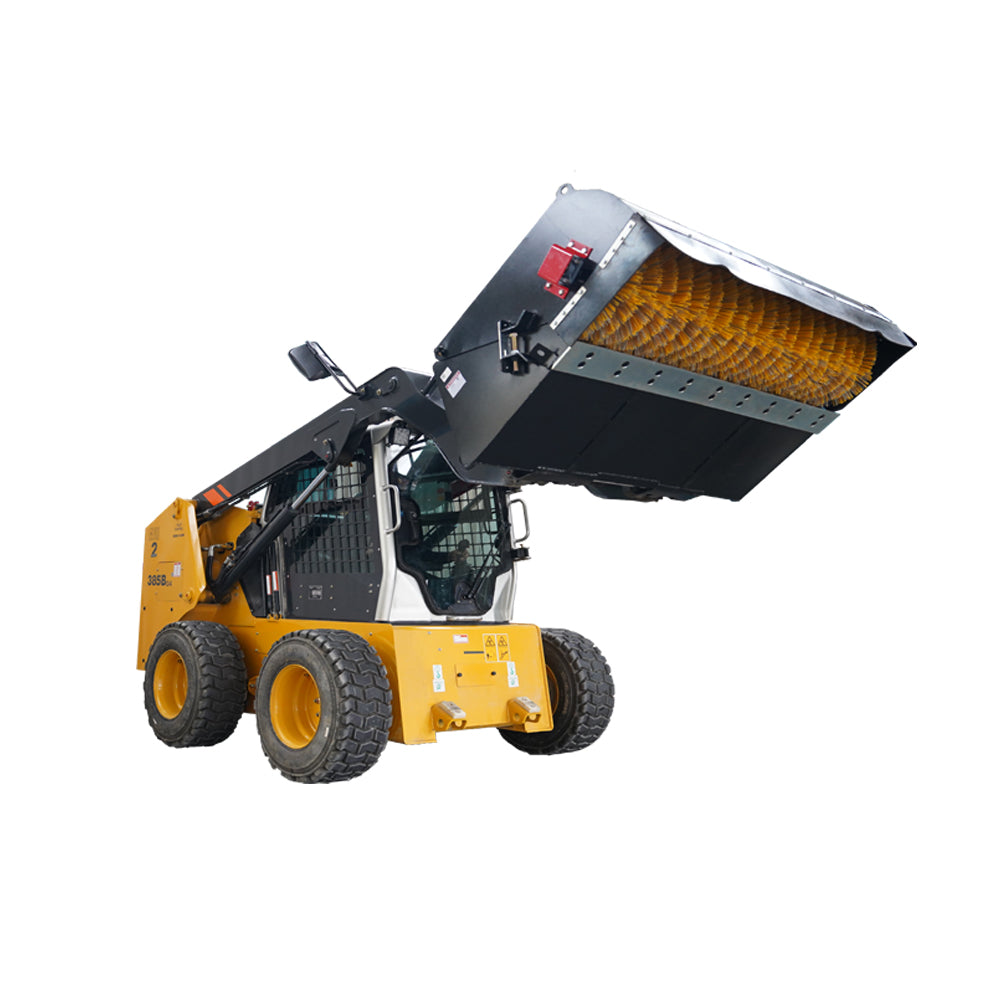 Skid Steer 72"  Pick up Box Broom Sweeper, Fits Universal Skid Steer Quick Attach