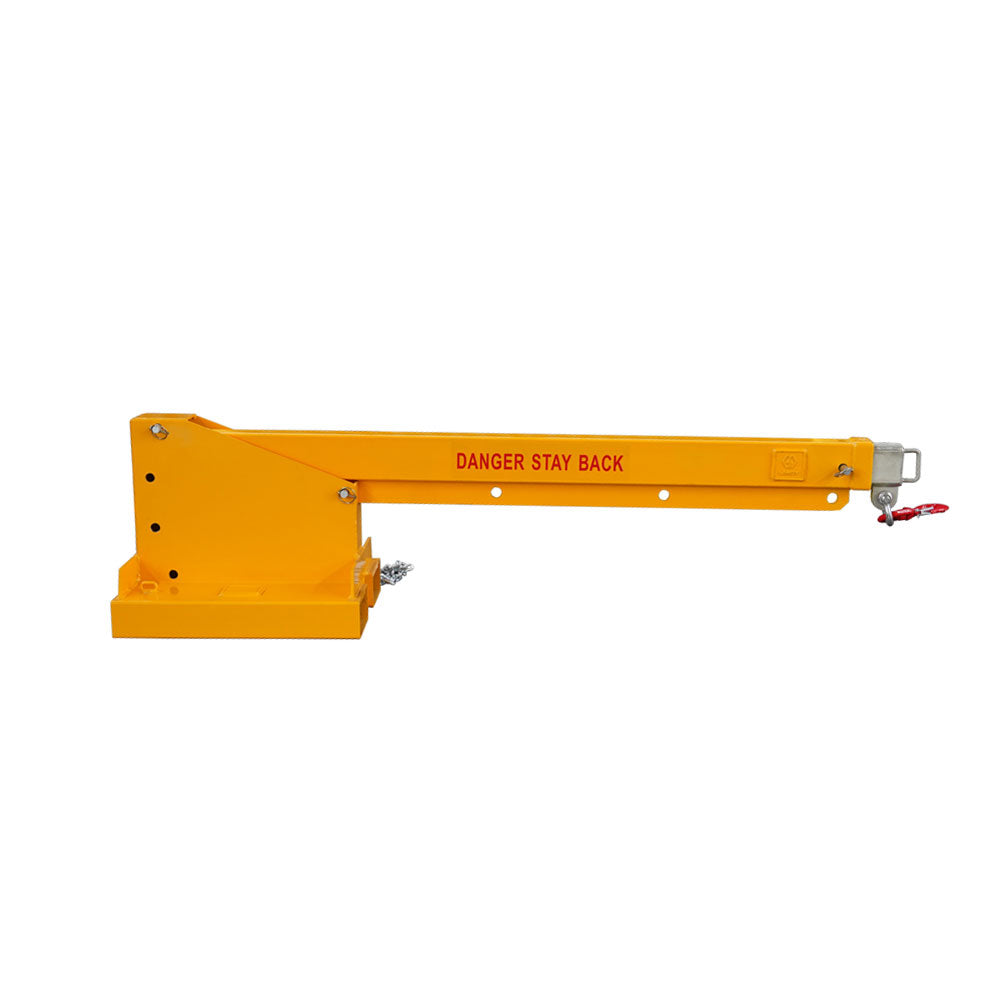 Fork Mounted Telescoping Crane Jib Boom, Forklift Jib Boom Crane, Adjustable Boom 67-110in, Forklift Mobile Crane