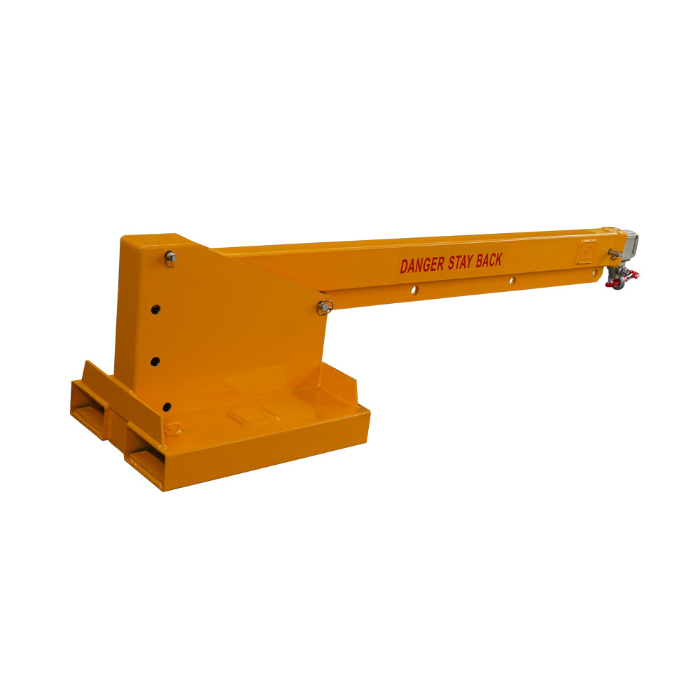 Fork Mounted Telescoping Crane Jib Boom, Forklift Jib Boom Crane, Adjustable Boom 67-110in, Forklift Mobile Crane