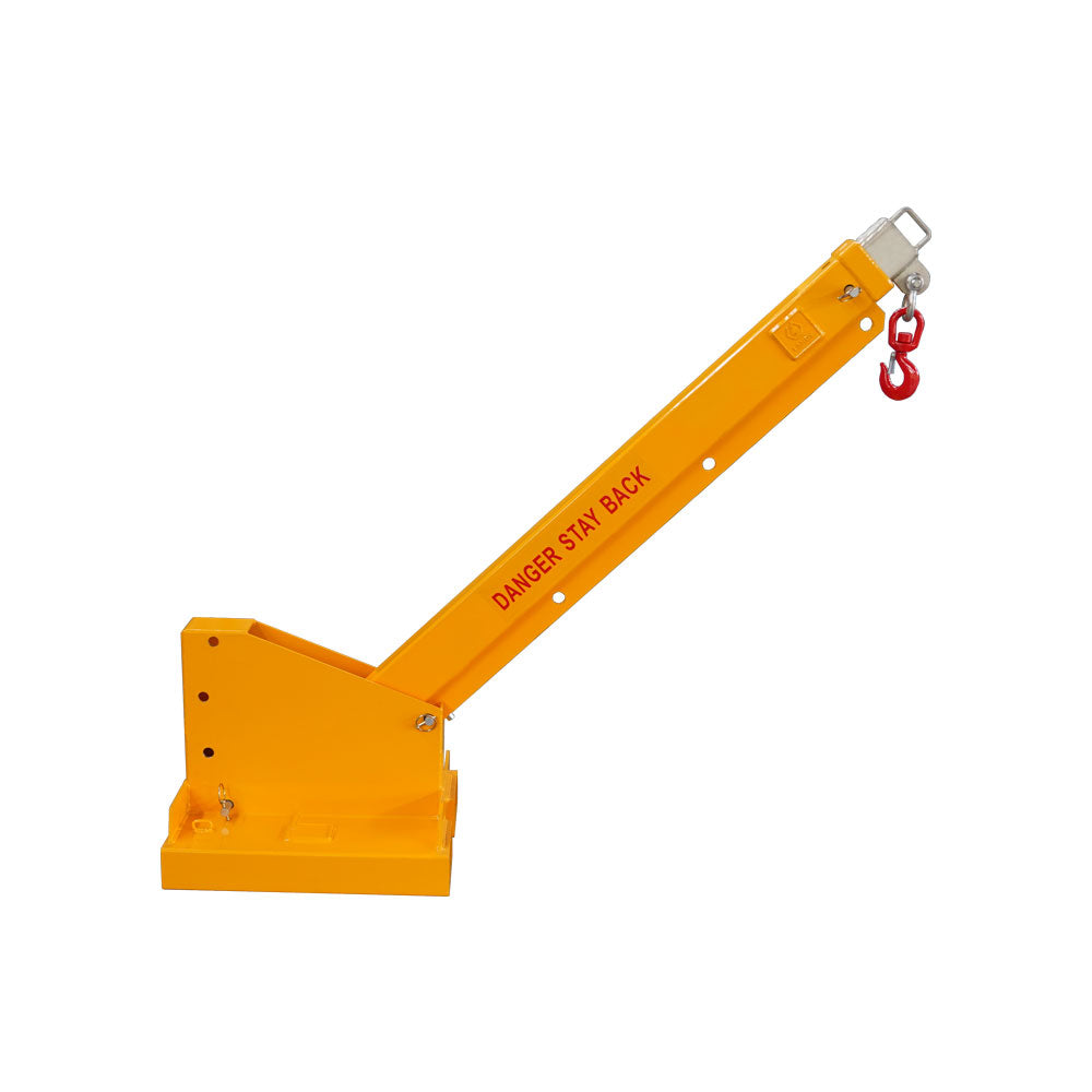 Fork Mounted Telescoping Crane Jib Boom, Forklift Jib Boom Crane, Adjustable Boom 67-110in, Forklift Mobile Crane