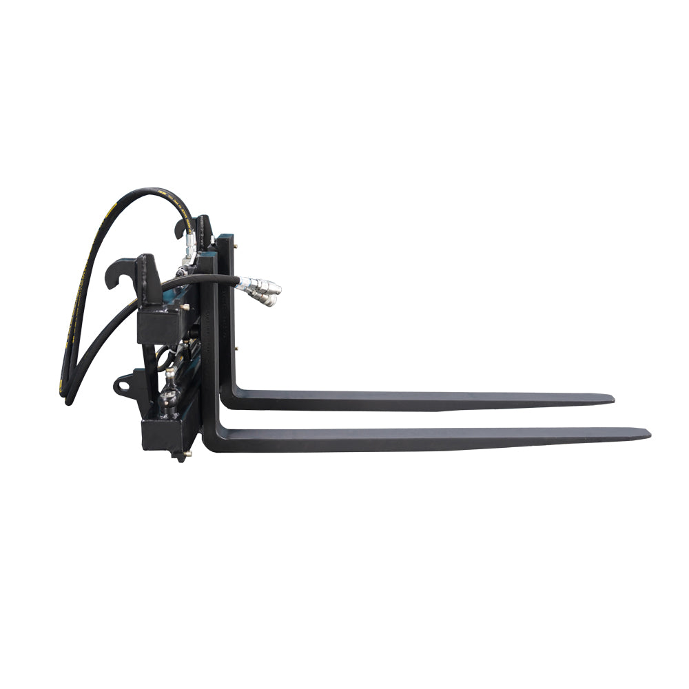 Hydraulic Adjustable Pallet Fork Frame, Euro Mount Tractor Front Loader Attachment