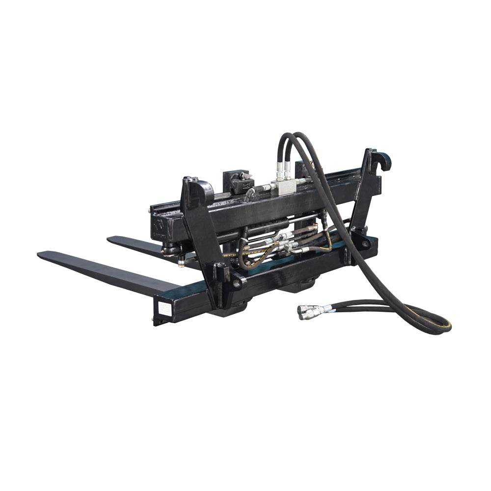 Hydraulic Adjustable Pallet Fork Frame, Euro Mount Tractor Front Loader Attachment