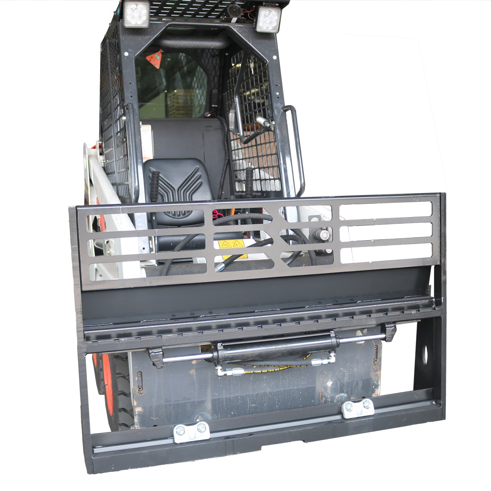 Skid Steer Adjustable Hydraulic Pallet Fork Frame Attachment