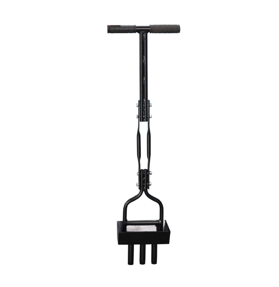 Landy Attachments Manual Lawn Aerator with Tray & 3 Hollow Slots Manual Soil Corer Collector Lawn