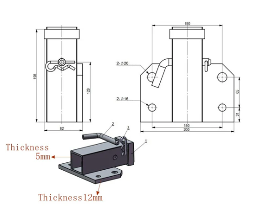 2" Bolt On Receiver Hitch for Transformer Tractor Hitch
