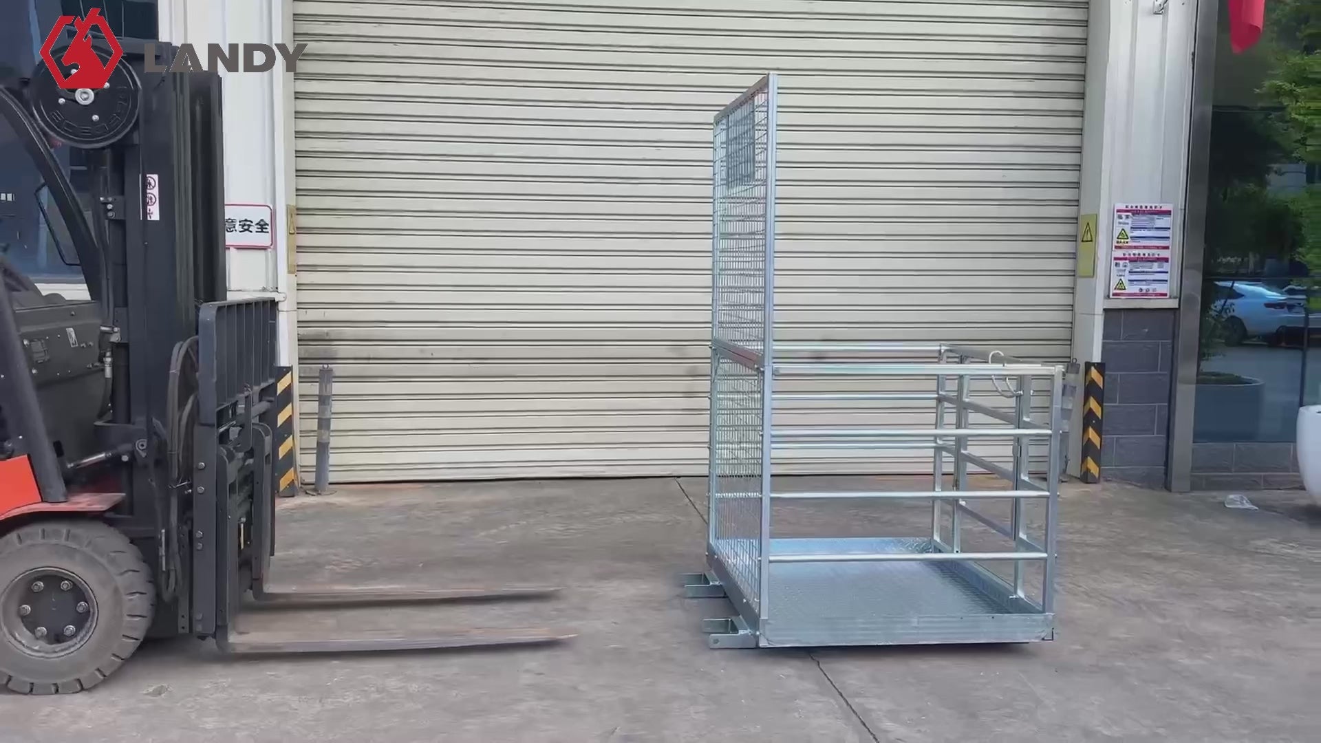 48'' x 45'' 2 Person Forklift Safety Lift Platform Cage